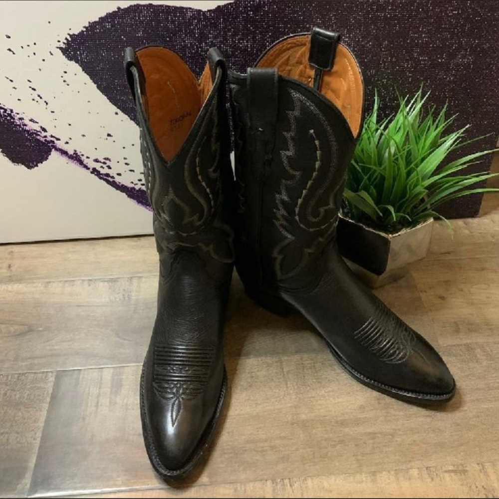 Lucchese Black Cowboy Boots